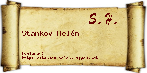 Stankov Helén névjegykártya